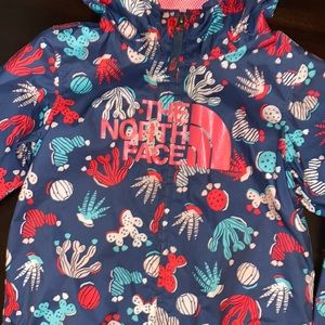 SOLD 3T girls North Face raincoat